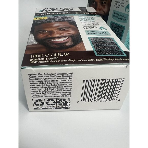 Just for Men Control GX Grey Reducing Shampoo for Textured Hair 4oz (Lot of 3) - Picture 6 of 7
